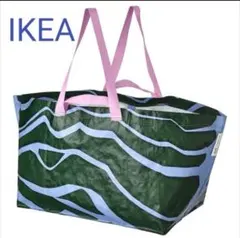 IKEA　バストゥア Lサイズリーフパターン ブルー　 1点　エコバッグ