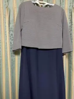 NEWYORKER グレー ネイビー ワンピース 13