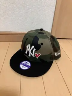 ニューエラ　キャップ　YOUTH 迷彩　ハート　NYのサムネイル