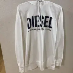 DIESEL ホワイト フード付きパーカー