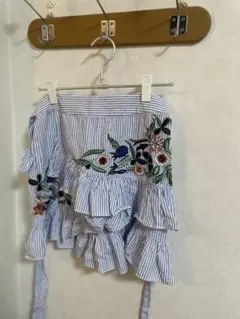 ZARA ストライプフリルスカート