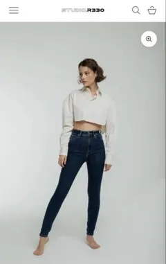 studio R 330 デニム wide tapered blue ローラ - メルカリ