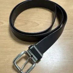 濃い茶色　ベルト メタルバックル付き