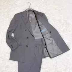 極美品 REDA 110’s メルフェニアオム ダブルスーツ グレー AB6 L