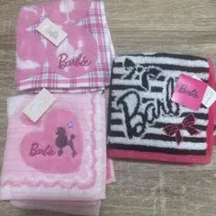 【新品未使用】Barbie バービー タオルハンカチ ミニタオル 3枚セットのサムネイル
