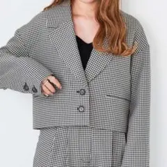 【美品】チェック柄ジャケット