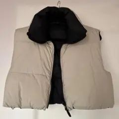 新品未使用 ZARAショート丈ダウンベストベージュリバーシブル