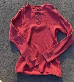 OLD UNIQLOサーマルヘンリーネックレッド archive y2k