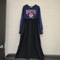 ロゴス　切替ワンピース　М