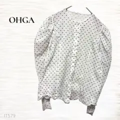 OHGA オーガ POWANブラウス ポワン ジャガード ブラック - メルカリ