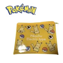 新品・タグ付き⭐︎ ポケモン ピカチュウ ビニール製　フラットポーチ　大