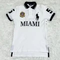 『美品』ラルフローレン ポロシャツ ホワイト ビッグポニー マイアミ MIAMI