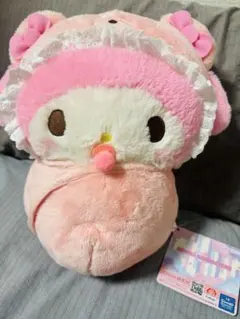サンリオ　ラテクマベビーおくるみビッグぬいぐるみマイメロディ25cm
