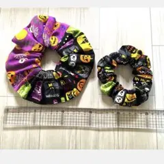 ハロウィンデザイン　シュシュ　セット
