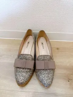 DIANA グリッターフラットシューズ