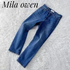 【美品】Mila owen　センタープレスストレートスキニーデニムパンツ　0／S