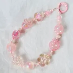 ビーズストラップ/キーホルダー　バッグチャーム ハンドメイドNO.609