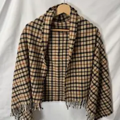 DAKS ウール100% チェックマフラー 日本製 70×130