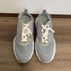 【L】RANDA水色シースルースニーカー