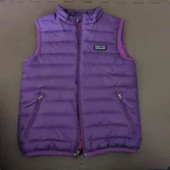 Patagonia 紫 ダウンベスト キッズ