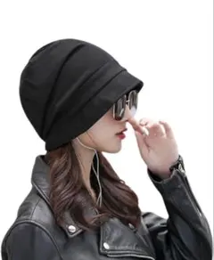 UVカット キャスケット　ブラック