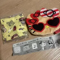 ハローキティ　summerdaysポーチコレクション バンダナ　FACEポーチ