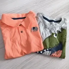 Carter's オレンジシャツ　ワニTシャツ セット 5T 110〜120cm