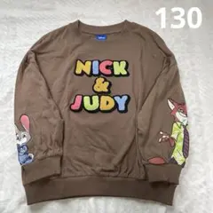 新品タグ付き　ズートピア　ニック＆ジュディ 長袖　トップス　刺繍　130
