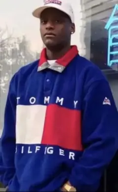 90s 希少 TOMMY HILFIGER Big logo フリース