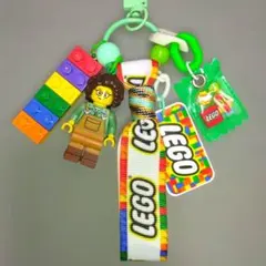 No.185　LEGO（正規品） ミニフィグ　じゃらじゃらキーホルダー　グリーンのサムネイル