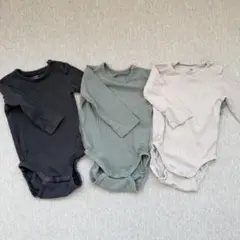 【美品】H&M リブロンパース 3点セット　68