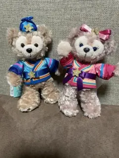 ダッフィー & シェリーメイ ぬいぐるみバッチセット　タグ付き