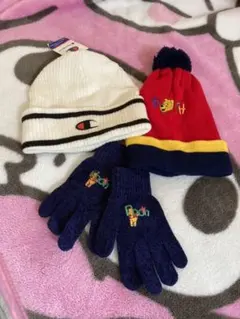 ニット帽 手袋 【Champion】【Pooh】
