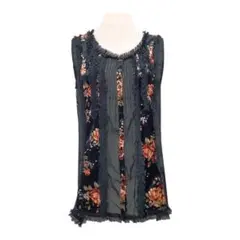 axesfemme系 アクシーズファム系 シフォン ベルベット 花柄 チュニック