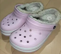 Crocs ボア付サンダル 21cm
