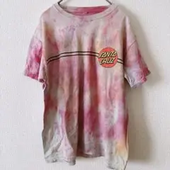 サンタクルーズ Tシャツ クルーネック 半袖 タイダイ柄 ピンク 綿