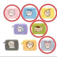 ちいかわふわふわミニポーチ♥ちいかわ　ハチワレ　うさぎくりまんじゅう　古本屋