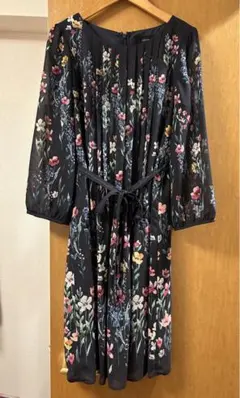 Sunauna 花柄プリーツワンピース 40
