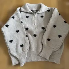 ハート柄 セーター Mサイズ