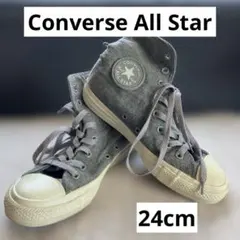 コンバース オールスターハイカット グレー 24cm スウェット素材 スニーカー