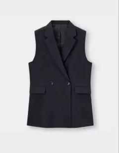 GU テーラードダブルベスト　ブラック　Sサイズ