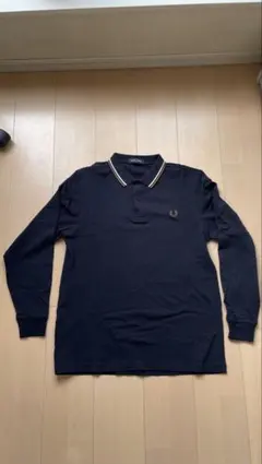フレッドペリー　ポロシャツ　長袖　M3636 ネイビー　美品