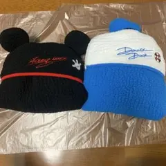 ディズニーリゾート　ミッキーマウスドナルド　ボアポンチョ　フード付きブランケット