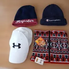 Champion ビーニー・Under Armour キャップ・ネックウォーマ