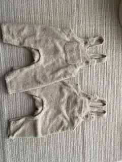 プティマイン　ロンパース　モコモコ　双子　２枚セット