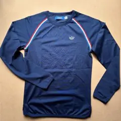 adidas originals プルオーバー ジャージ 紺 トリコロール XS