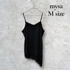 【未使用】mysa しまむら アシンメトリーキャミソール ブラック Mサイズのサムネイル