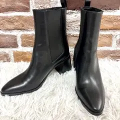 ✨美品✨ZARA ザラ ブラック サイドゴアブーツ　 厚底　廃盤　太ヒール