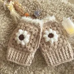 ハンドメイド♪モチーフハンドウォーマー