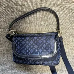 新品未使用 CHRISTIAN OLIRVERネイビー ナイロンショルダーバッグ